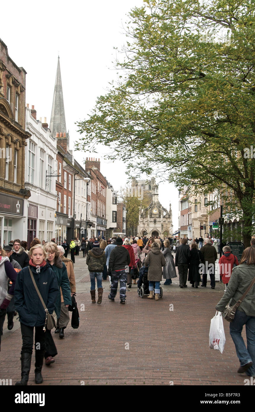 Chichester zona pedonale Sussex East Street Foto Stock