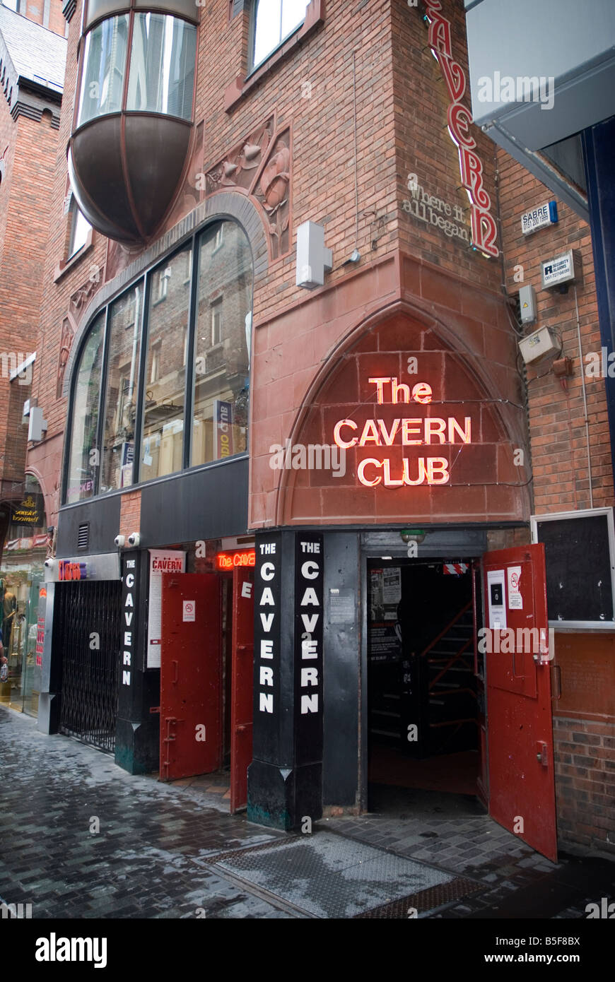 Il Cavern Club di Mathew Street Liverpool Foto Stock