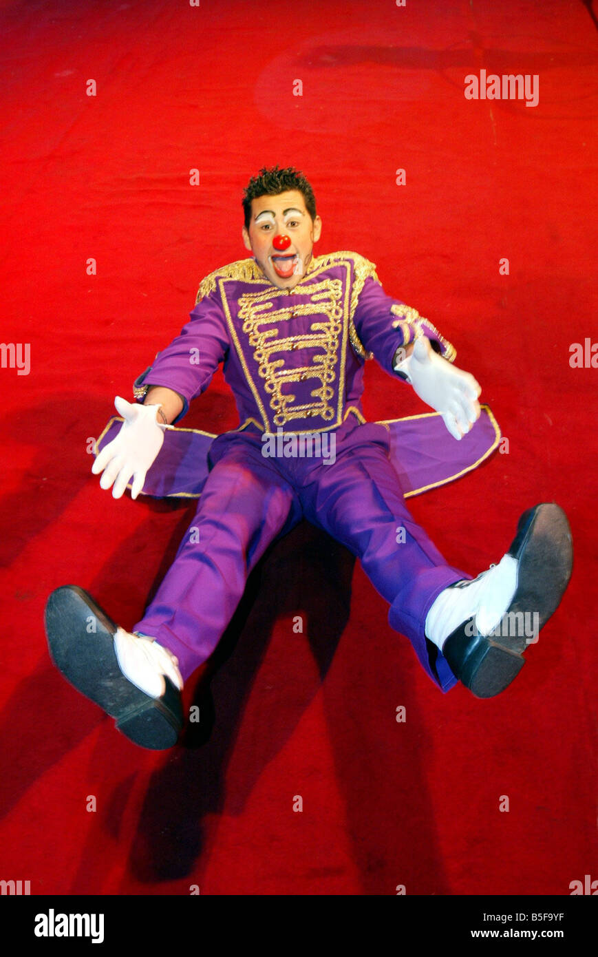 Henri principe di clown di Billy di Smarts Circus Foto Stock
