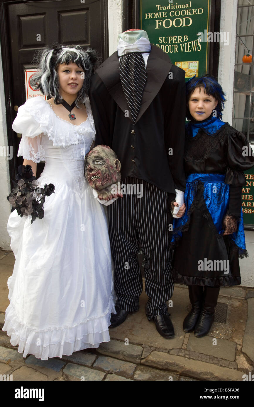 Il weekend di Goth Ottobre Whitby North Yorkshire Foto Stock