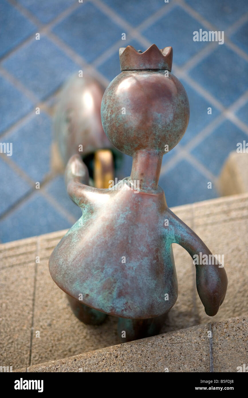 Un Tom Otterness scultura, Scheveningen, Olanda Foto Stock