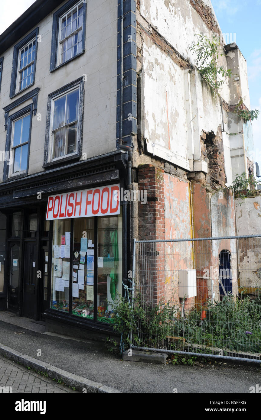 Un negozio polacco a Redruth, Cornwall Foto Stock
