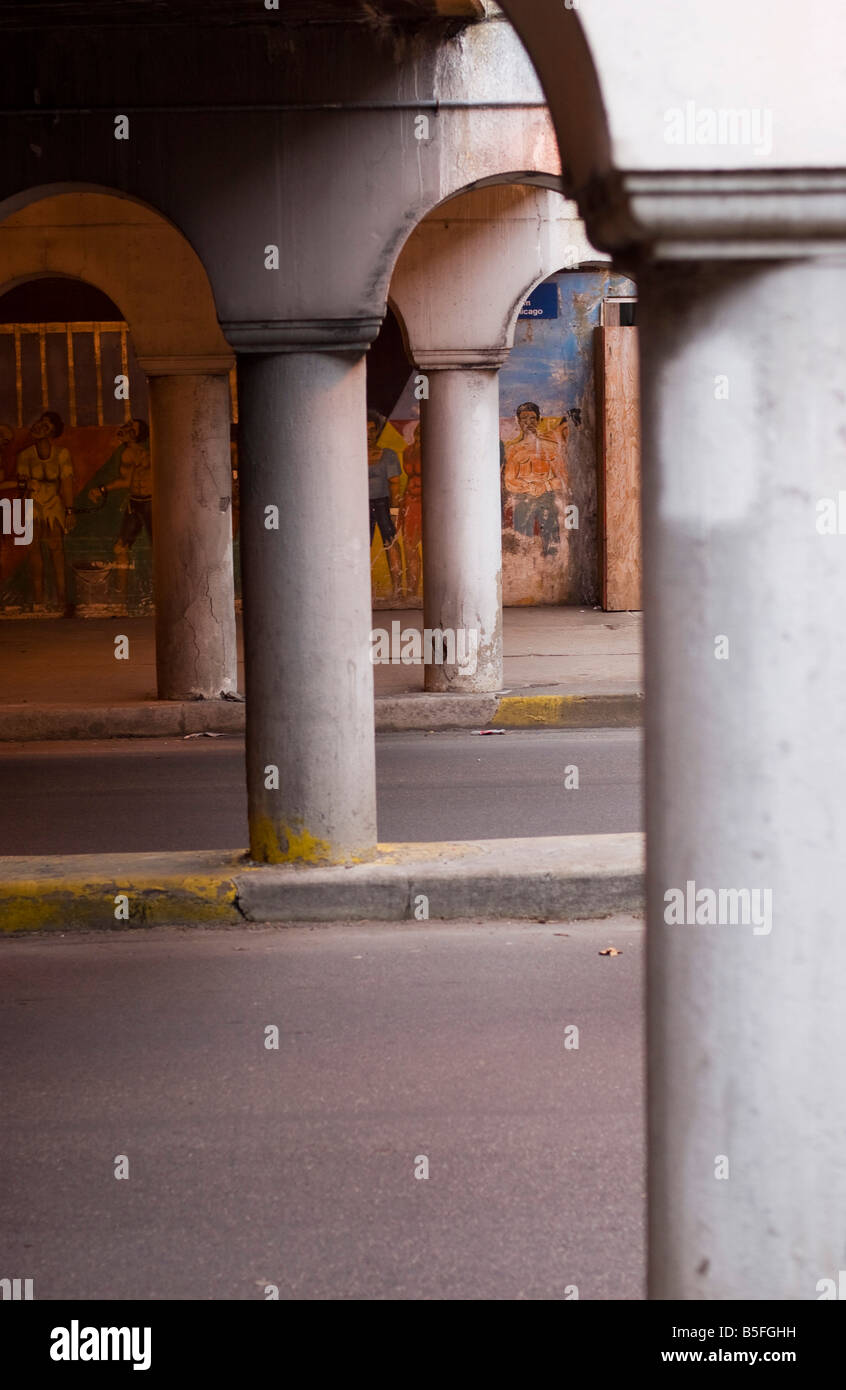 Un murale in centro a 55th Street sottopassaggio in Chicago Foto Stock