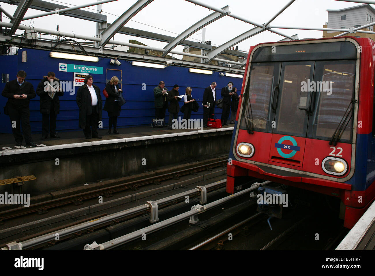 Limehouse DLR station REGNO UNITO Foto: pixstory / Alamy Foto Stock