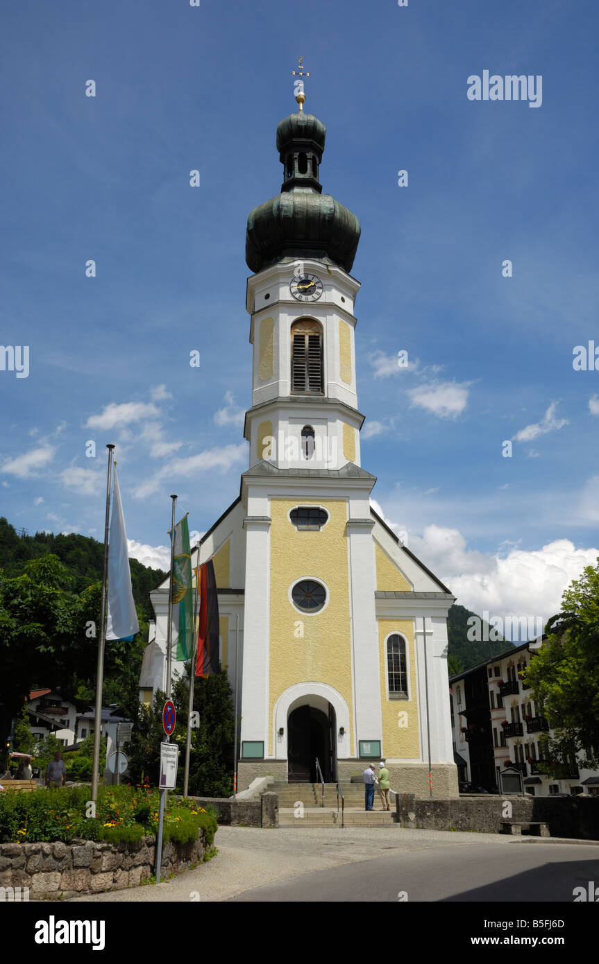 Reit im Winkl chiesa, Baviera, Germania Foto Stock