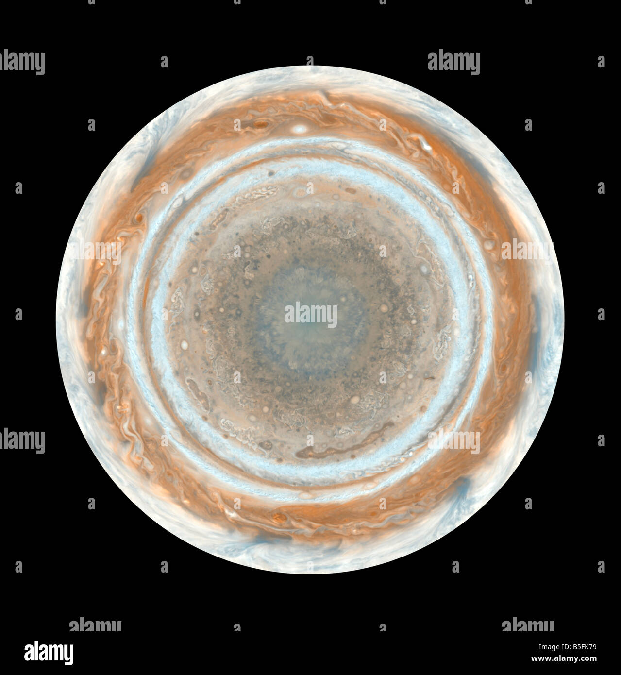 Mappa a colori di Giove. Foto Stock
