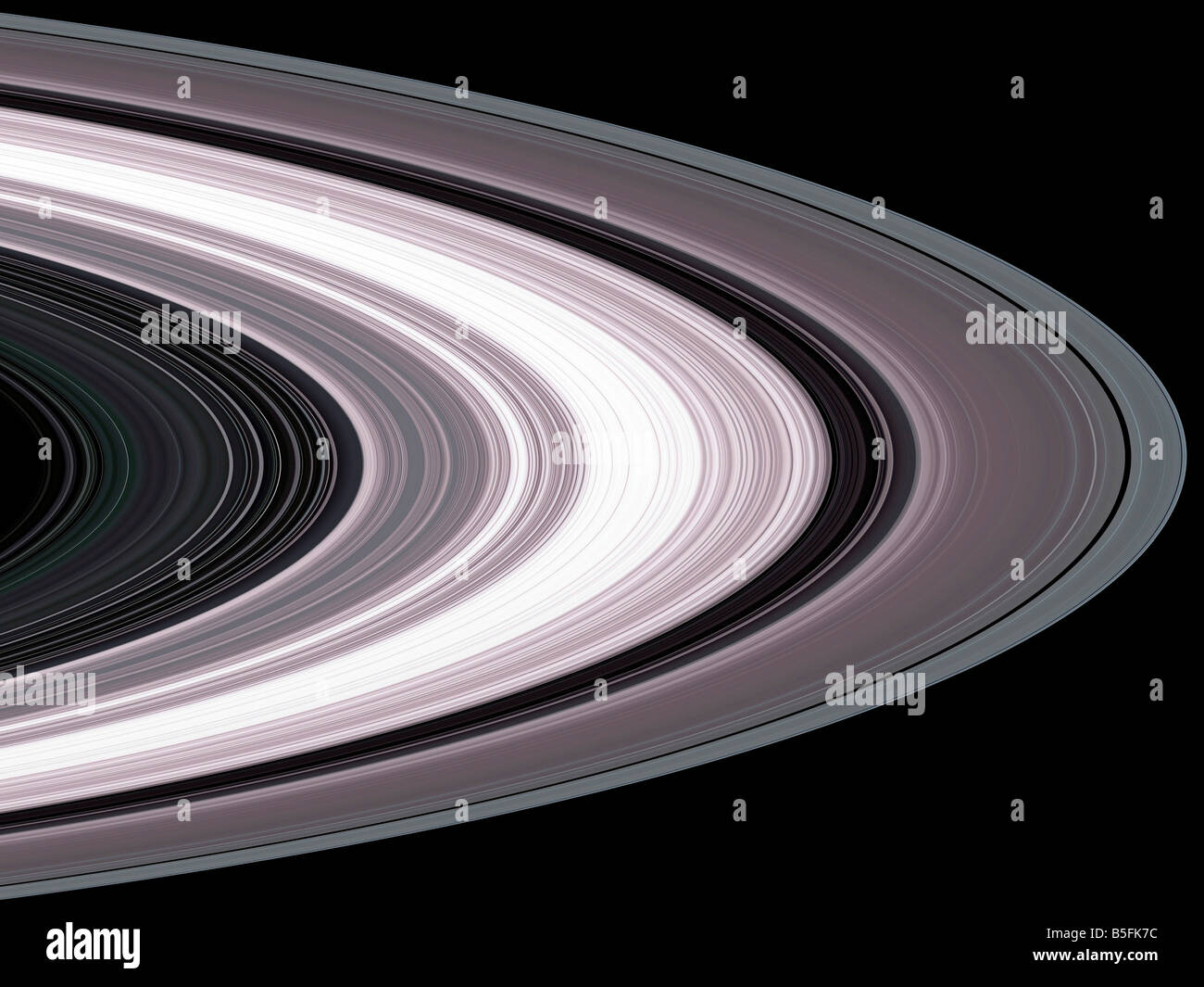 Piccole particelle in gli anelli di Saturno. Foto Stock
