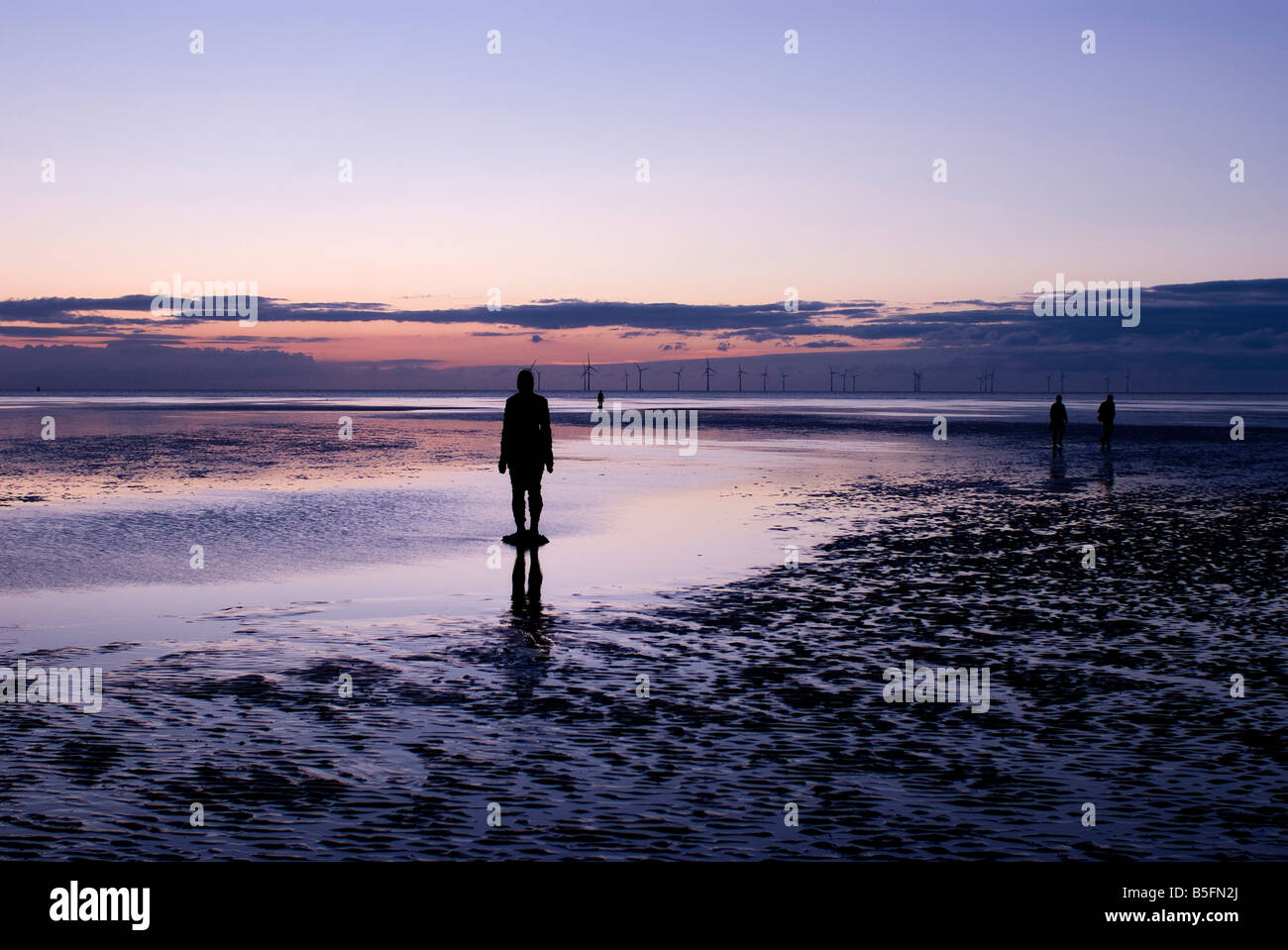 Antony Gormley Crosby Beach Liverpool England U K Foto Stock