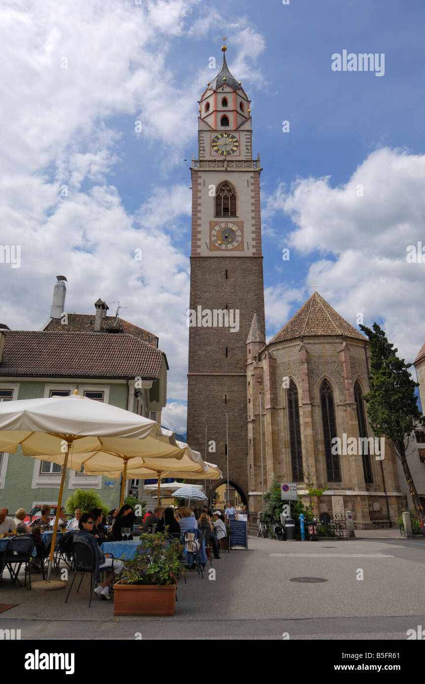 Piazza del Duomo, Merano, Merano, Alto Adige, Trentino - Alto Adige, Italia Foto Stock