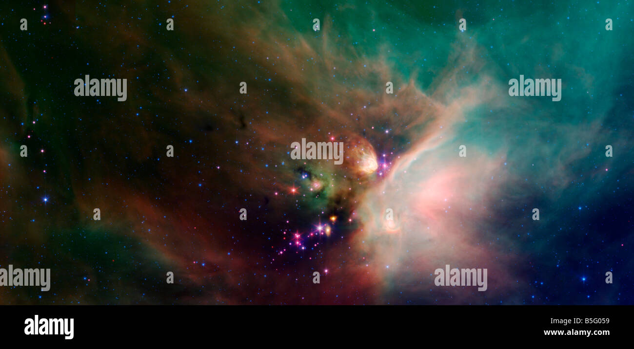 Rho Ophiuchi nebulosa. Foto Stock