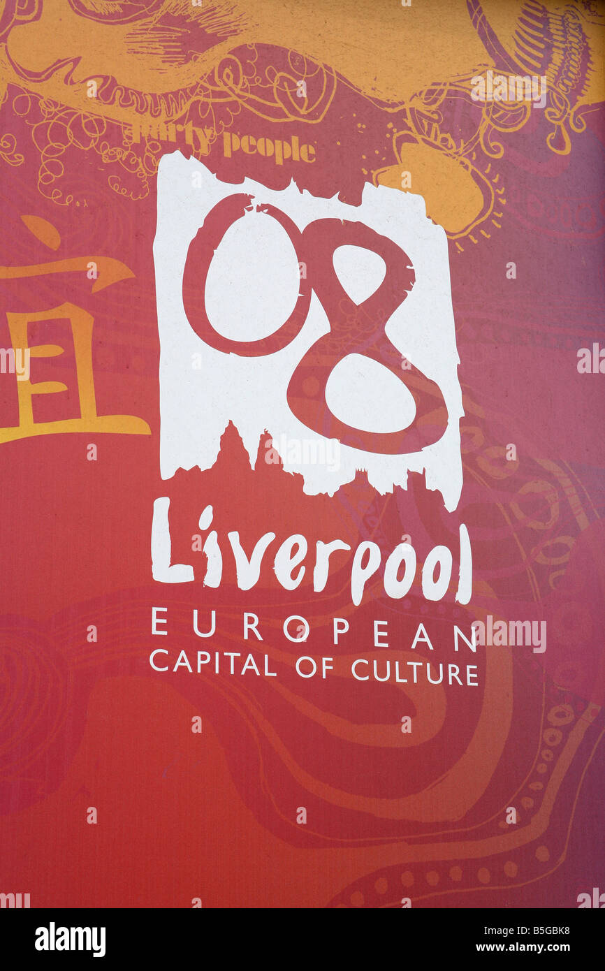 Liverpool 08, Città Europea della Cultura 2008, Liverpool, in Inghilterra, Regno Unito, Europa Foto Stock