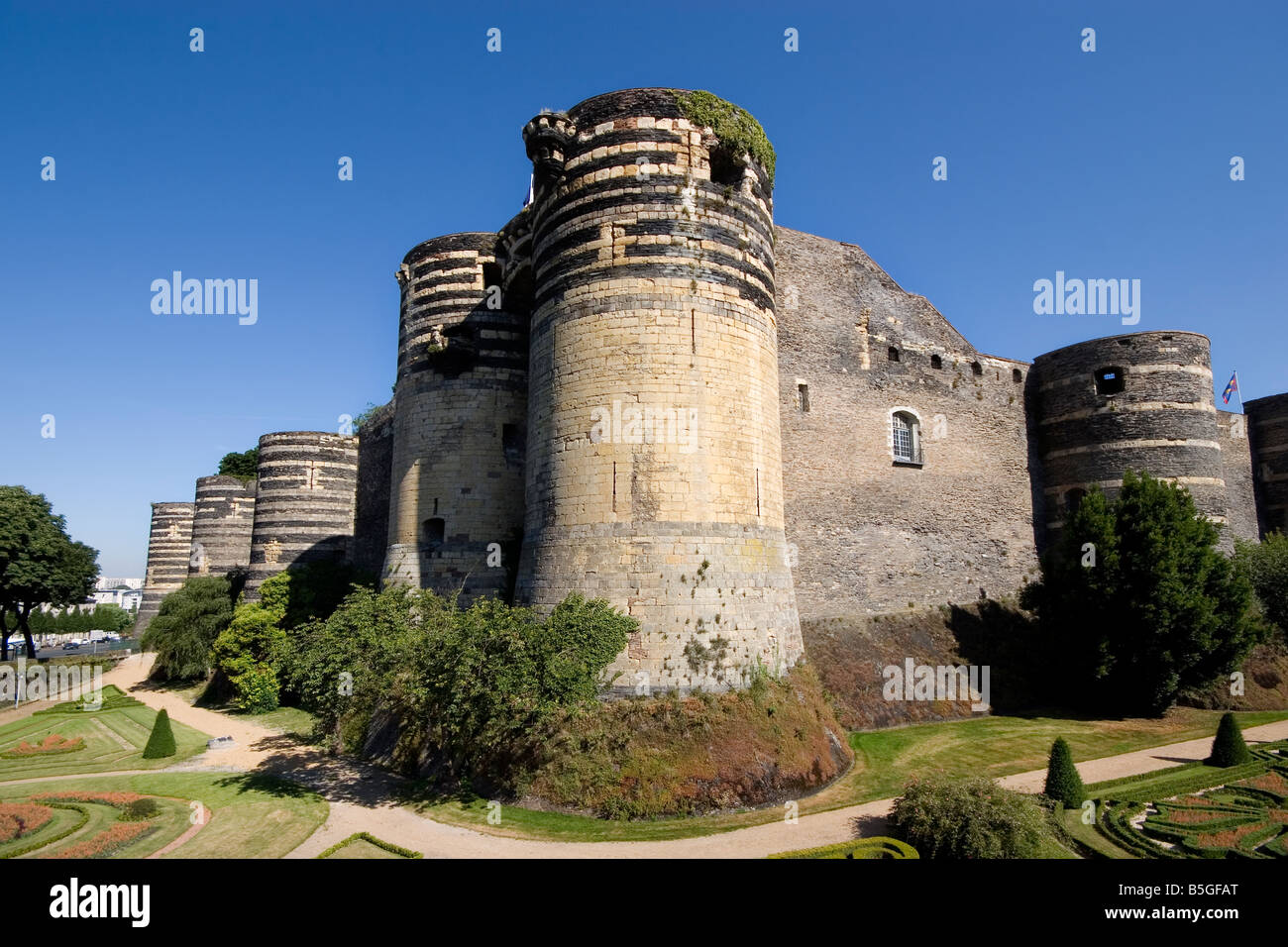 Chateau d' Angers, Maine et Loire, Francia Foto Stock