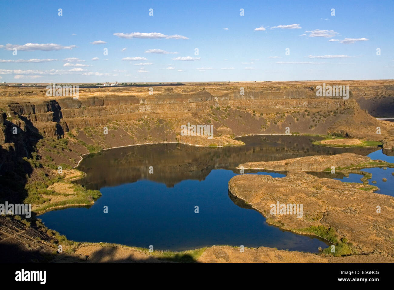 Asciugare Cade vicino a Città Coulee Washington Foto Stock