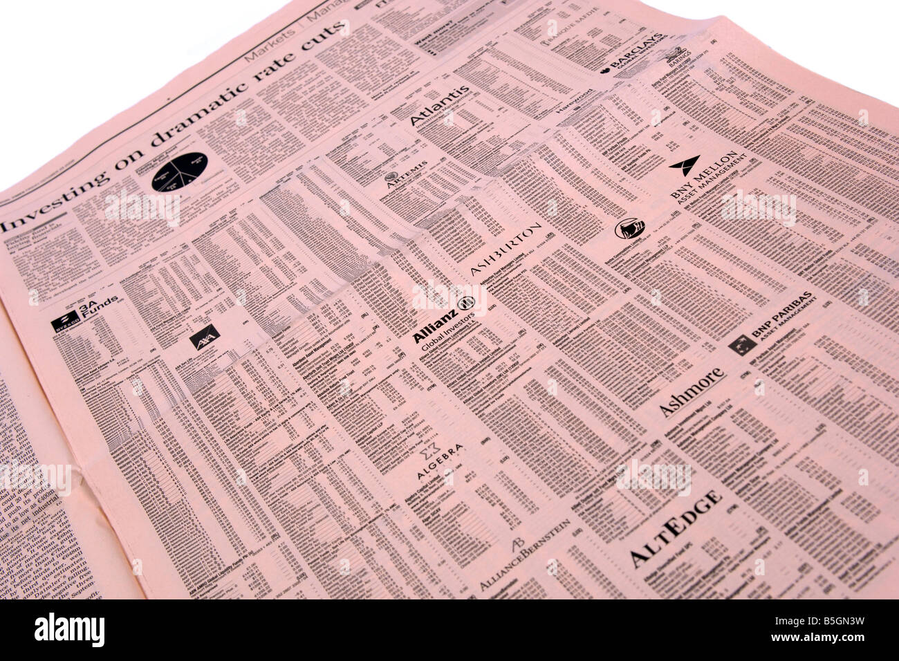 Il Financial Times la previsione di recessione mondiale Foto Stock