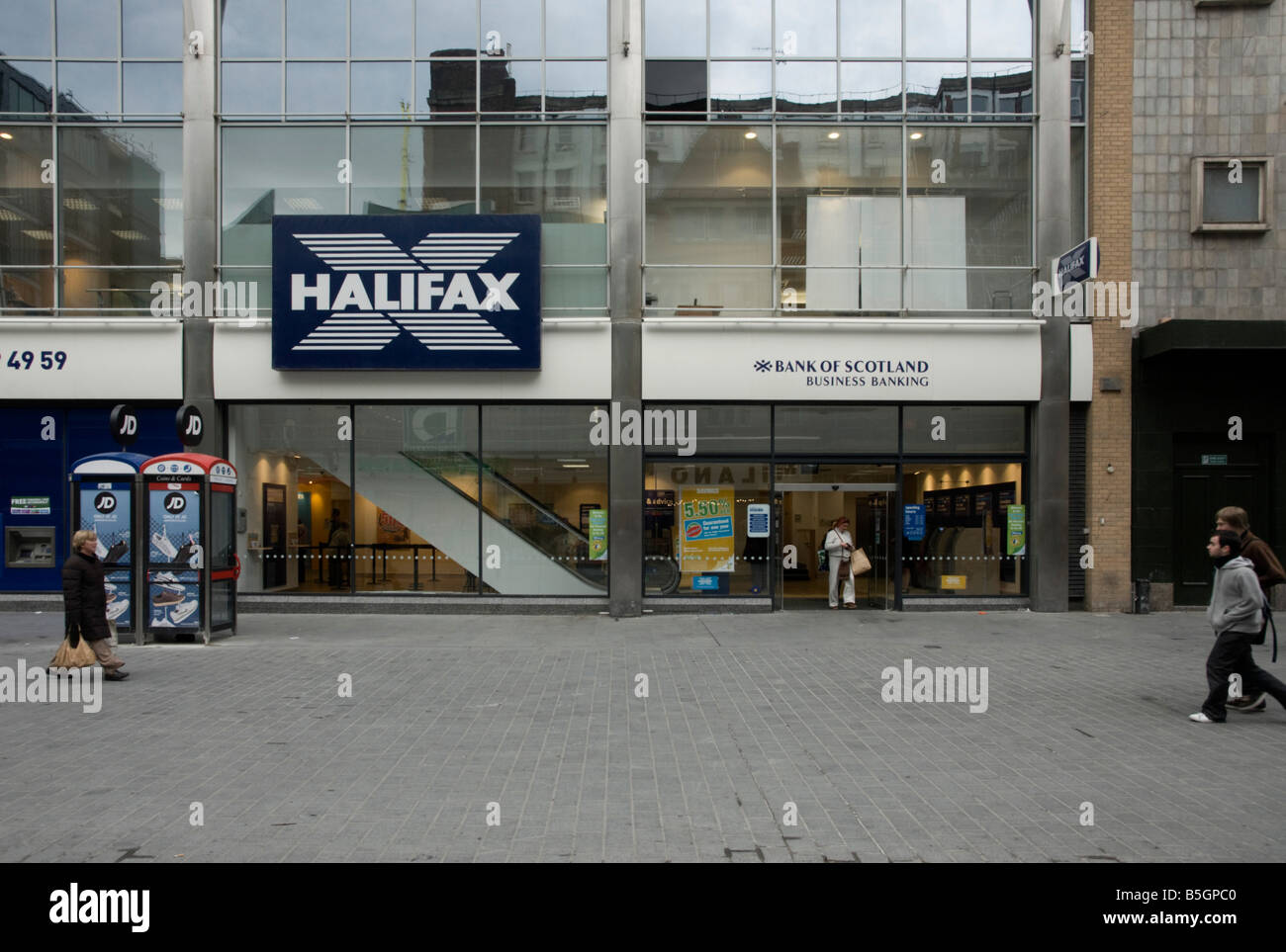 Halifax Bank of Scotland nel centro di Liverpool Foto Stock
