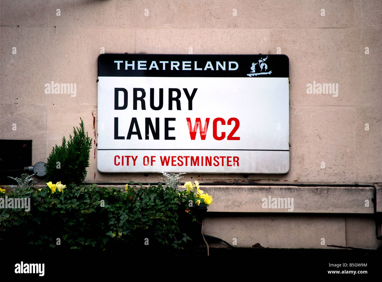 Drury Lane strada segno Foto Stock