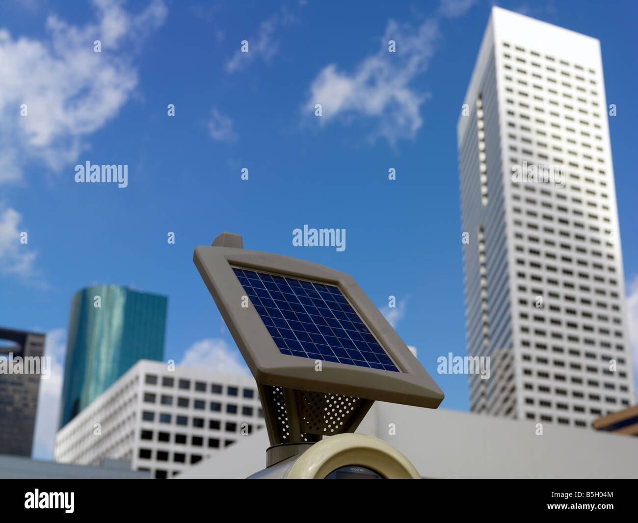 Stati Uniti d'America,Texas,Houston,powered solar parcometro Foto Stock