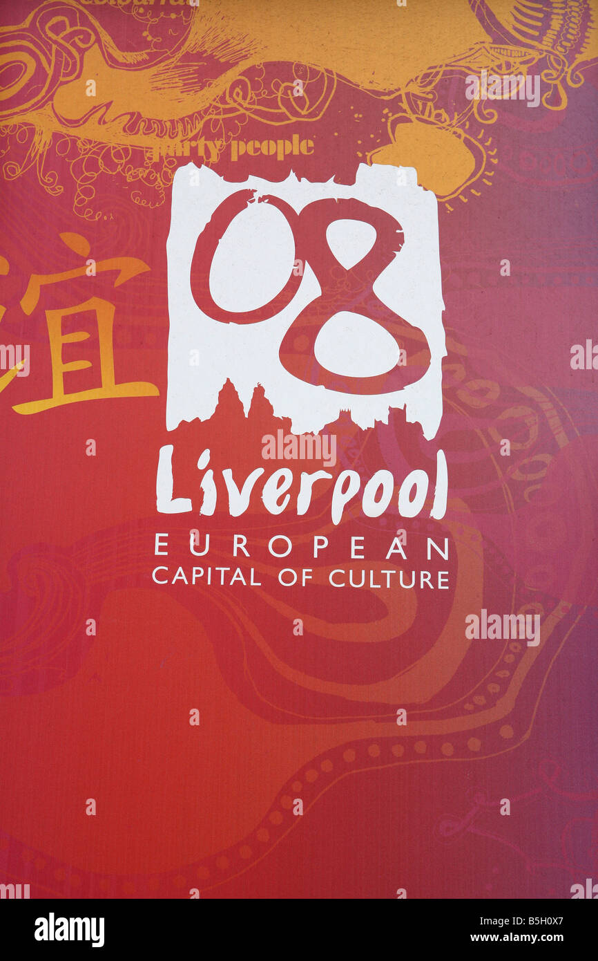 Liverpool 08, Città Europea della Cultura 2008, Liverpool, in Inghilterra, Regno Unito, Europa Foto Stock