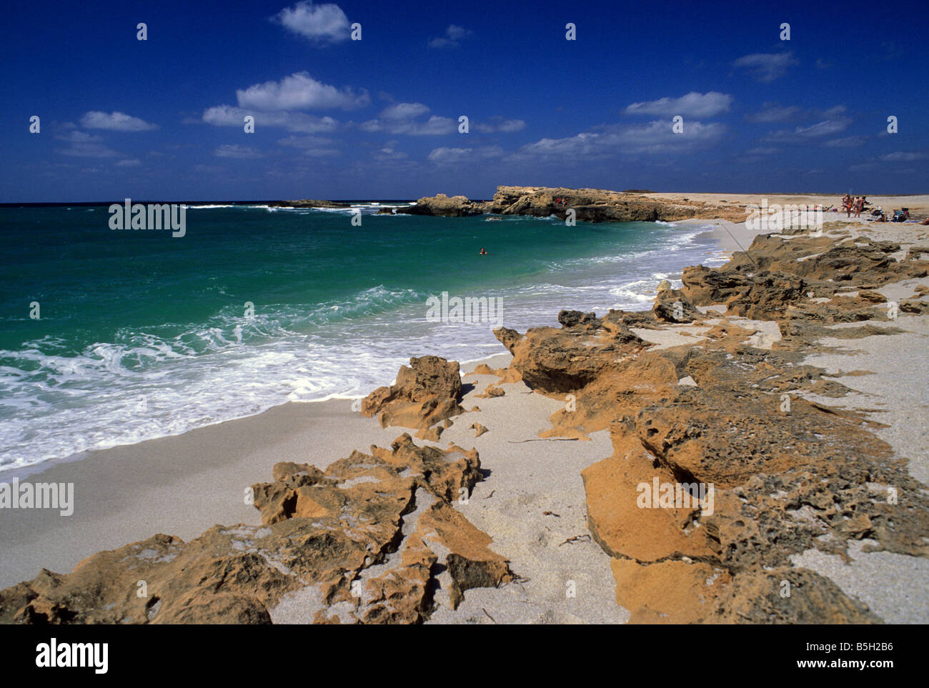 Is Arutas spiaggia, della penisola del Sinis, Oristano, Sardegna, Italia Foto Stock