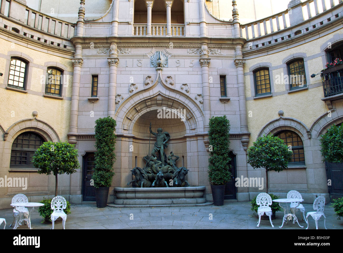 Cortile interno del Palazzo Hallwylska Stoccolma Svezia Foto Stock