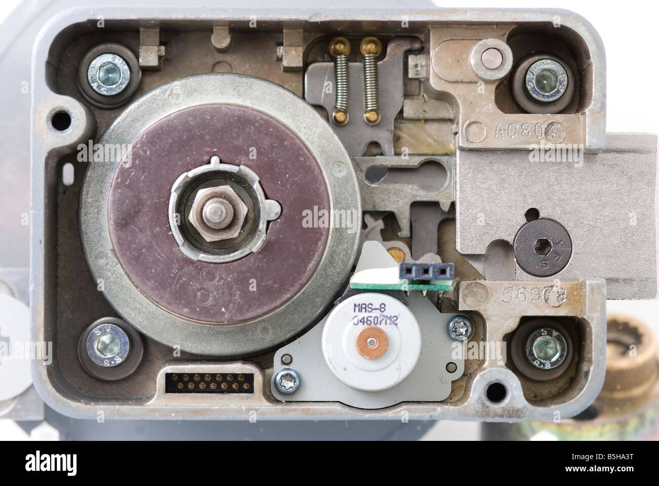 Vista interna della Kaba Mas X 09 elettronico di bloccaggio di sicurezza Foto Stock