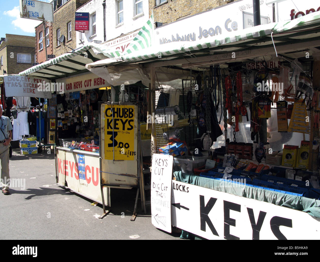 4 Ron l'uomo chiave del mercato chiave Angelo chiave auto chiave di casa il taglio di Islington Londra REGNO UNITO c TW CEE Foto Pietro D O Neill no repro witho Foto Stock