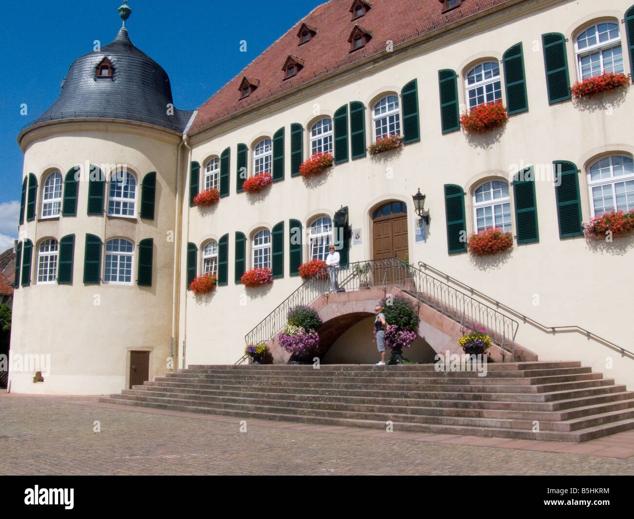 La cittadina termale di Bad Bergzabern, Renania Palatinato, Germania Foto Stock