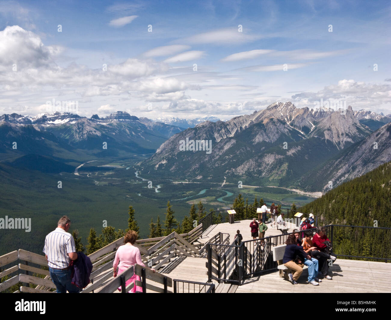 Vista dalla Montagna di Zolfo, Banff, Alberta, Canada Foto Stock