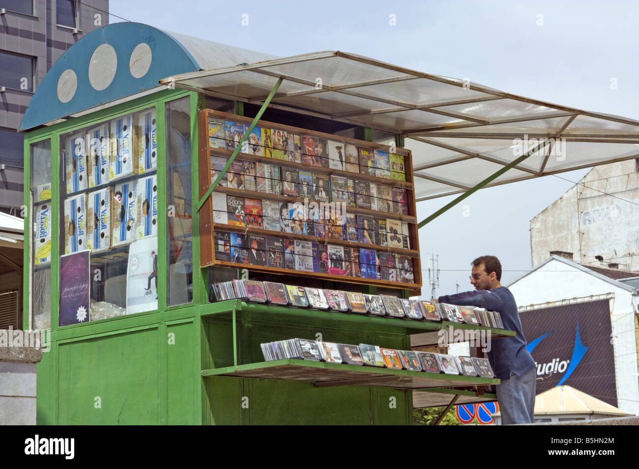 Piedistallo Media nel centro di Sofia è la capitale della Bulgaria Foto Stock
