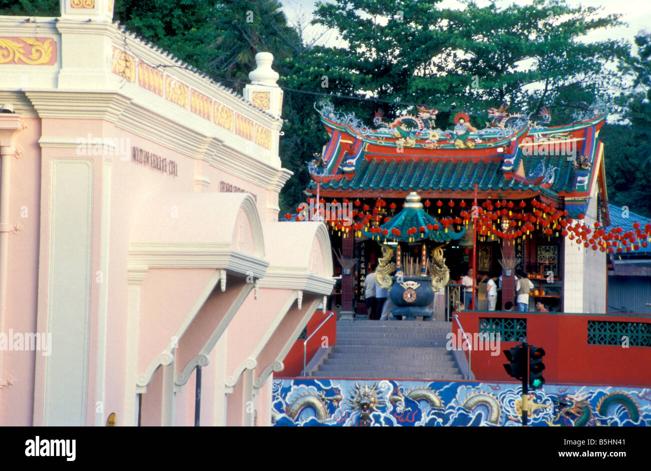 Museo cinese tun Pek Kong Temple kuching sarawak Borneo orientale della Malaysia Foto Stock