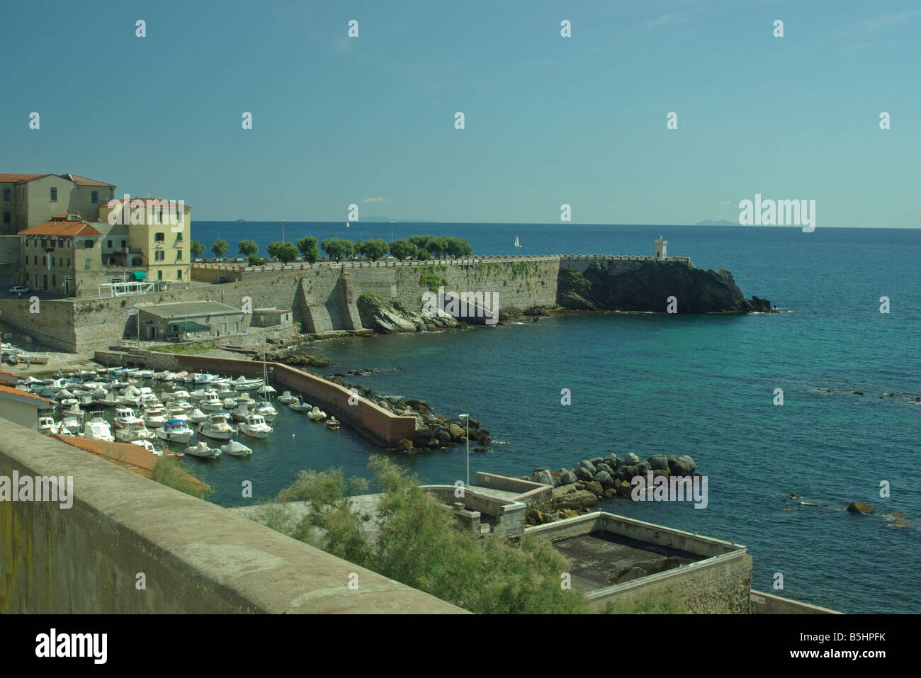 Una vista di Piombino, Italia Foto Stock