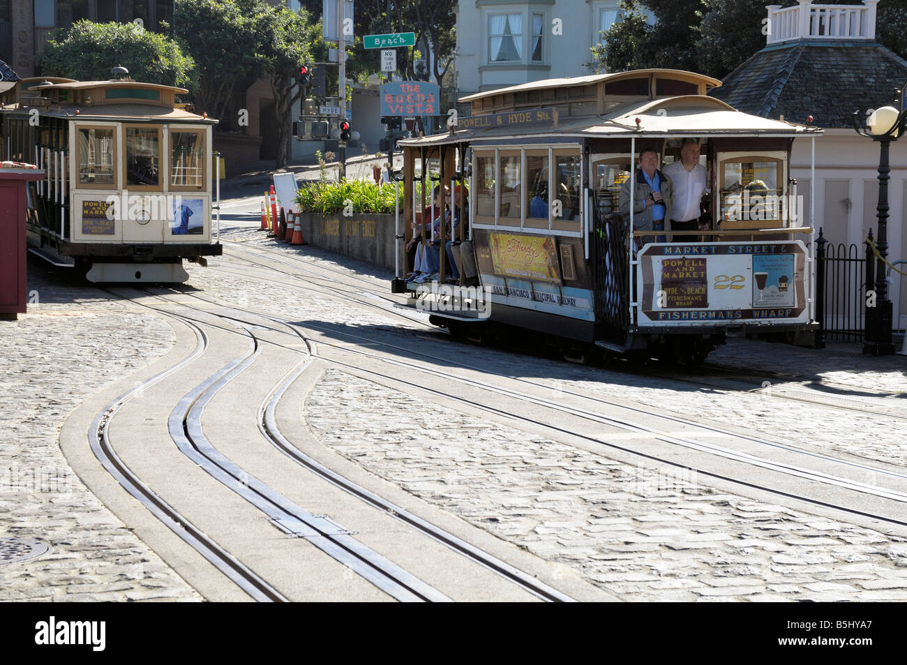 Cable Cars di San Francisco in California Foto Stock