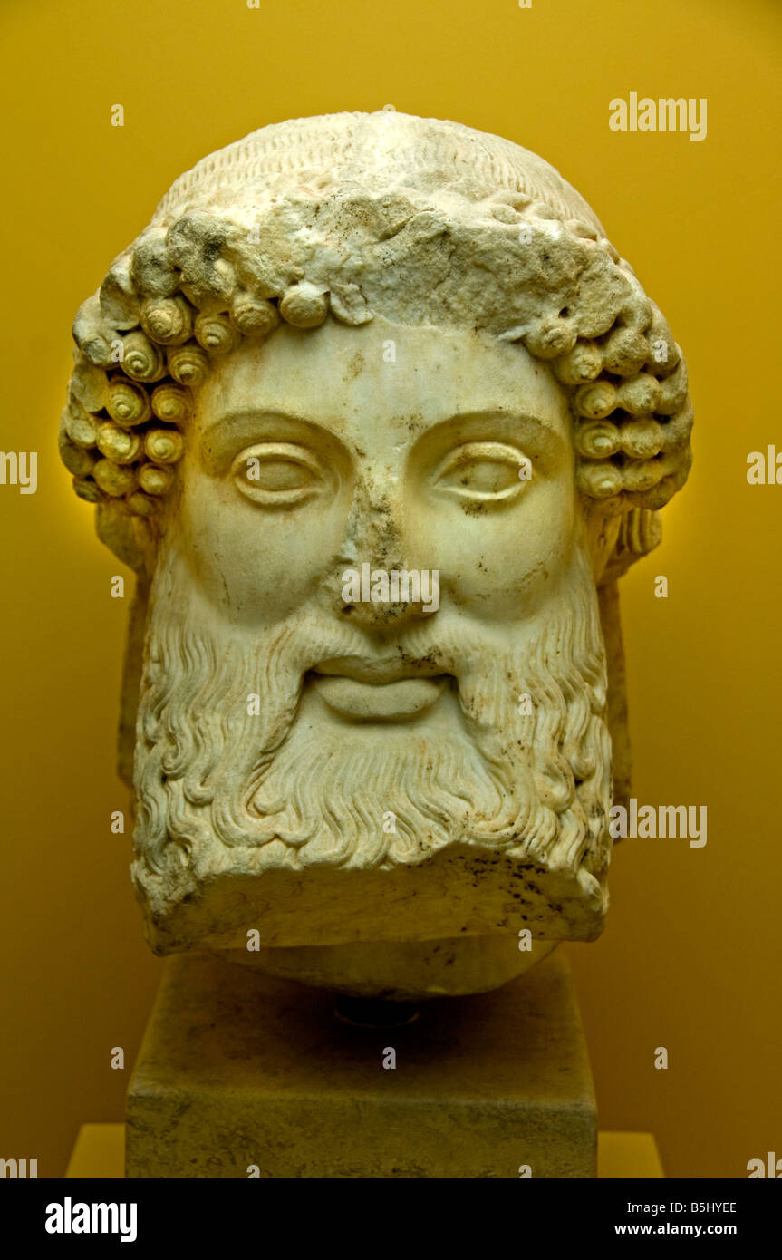 Herm Hermes testina 510 500 BC 425 Alkamenes Grecia greco Museum Foto Stock