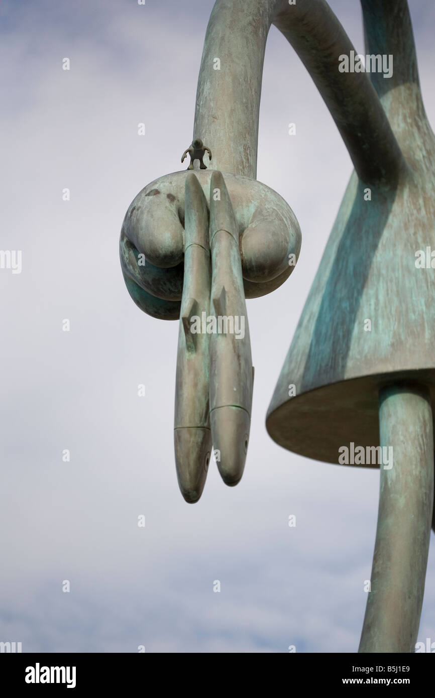 Un Tom Otterness scultura a Scheveningen sculpture park Foto Stock