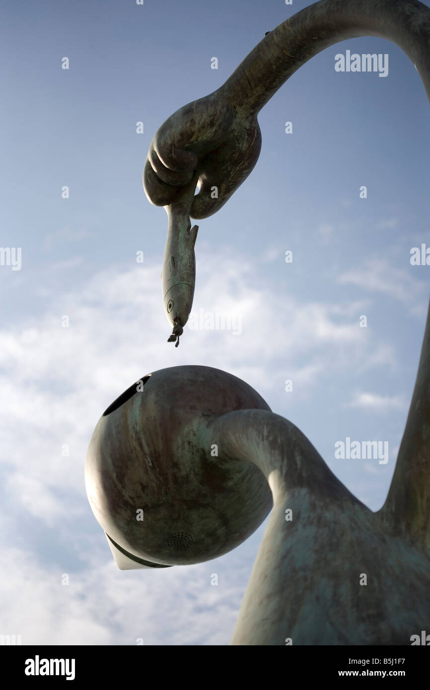 Un Tom Otterness scultura a Scheveningen sculpture park Foto Stock