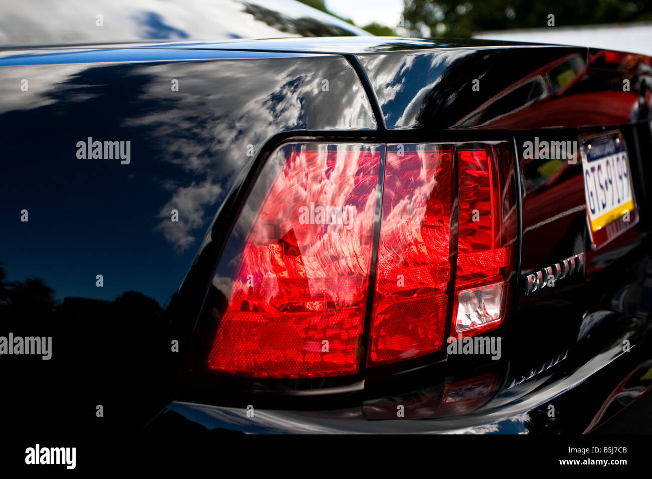 Luce di posizione posteriore della Ford Mustang Foto Stock