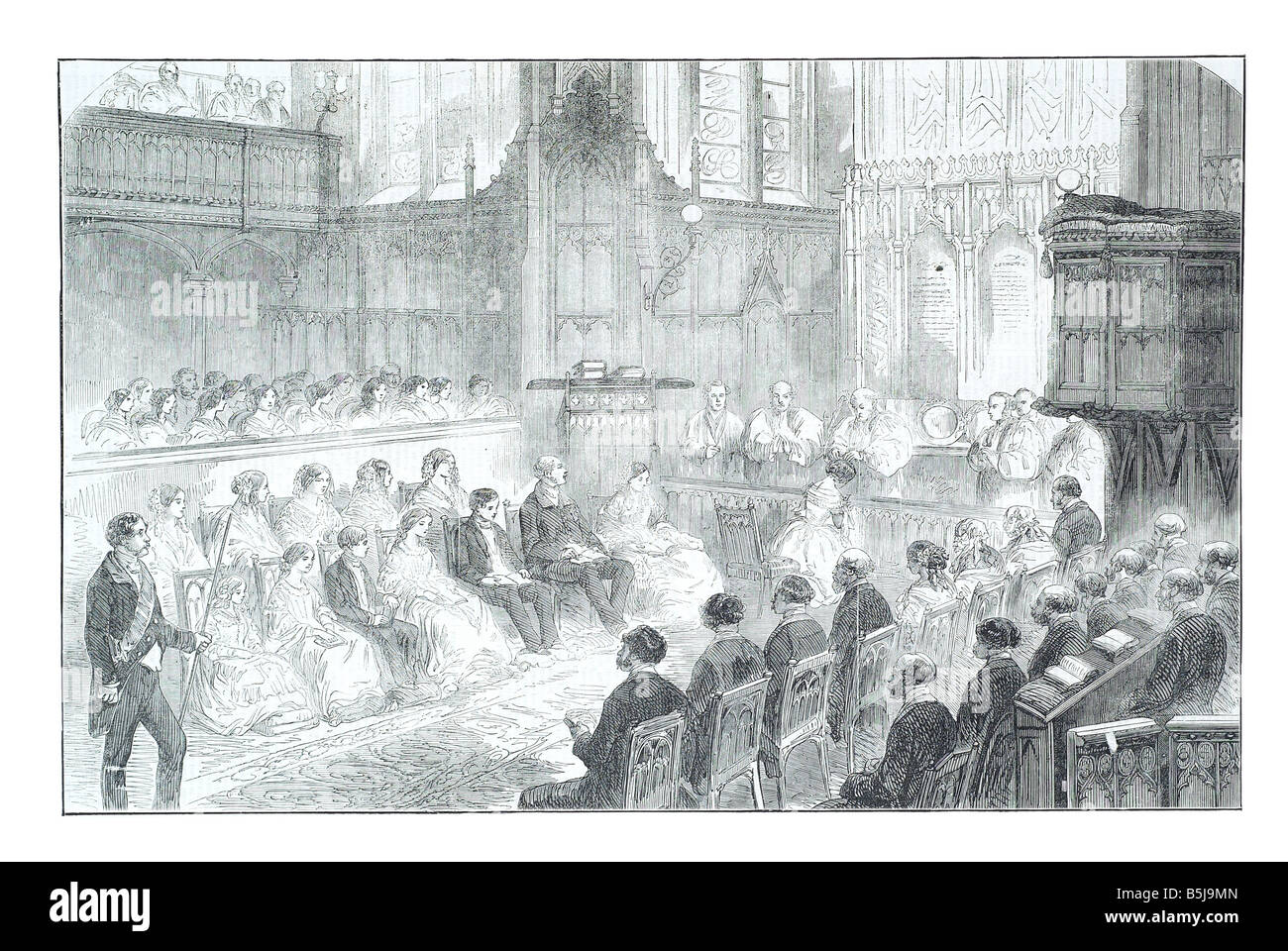 La conferma della sua altezza reale la principessa nella cappella privata del Castello di Windsor 29 Marzo 1856 Pagina 321 Il illustrano Foto Stock