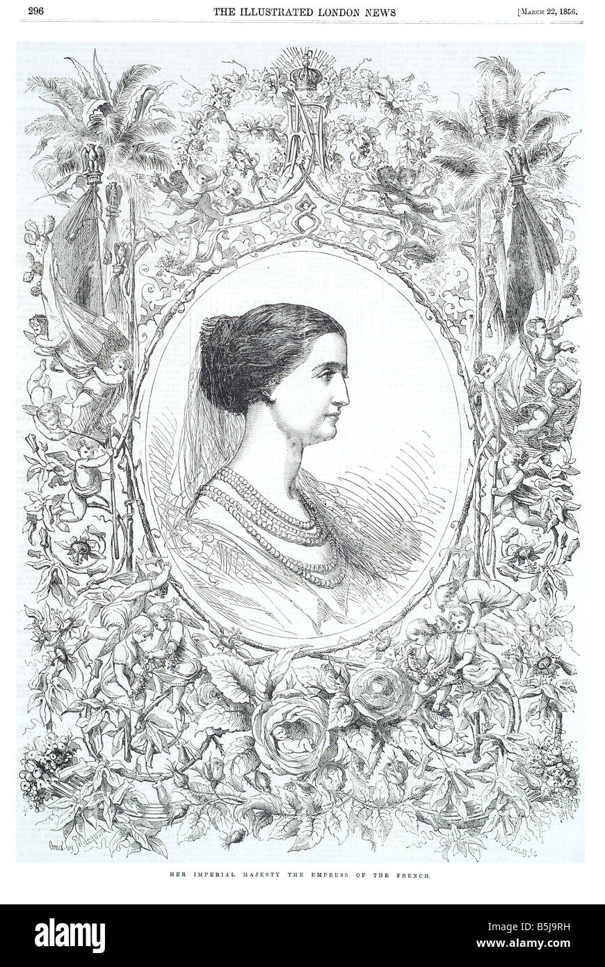 Eugénie, Imperatrice francese (5 maggio 1826 - 11 luglio 1920) l'Imperatrice consorte Francia (1853-1871) moglie Napoléon Foto Stock