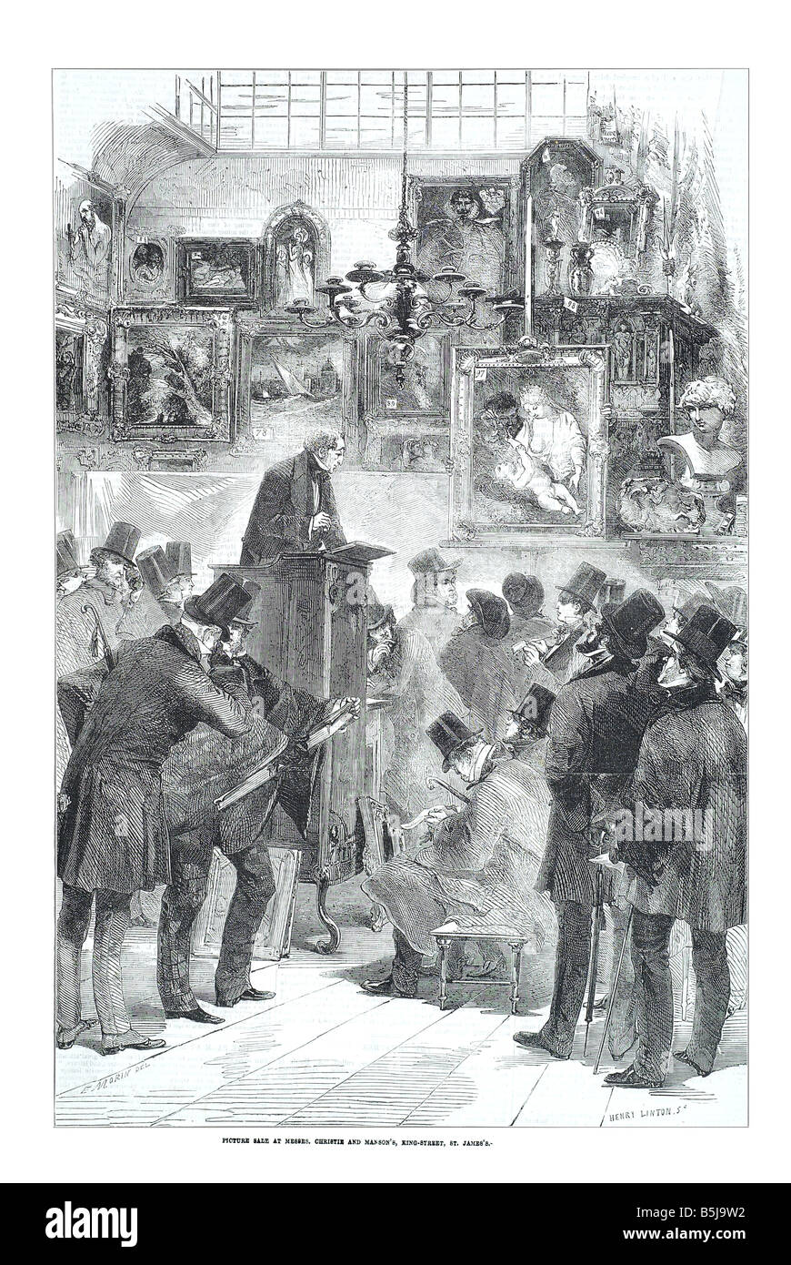 Immagine vendita a signori Christie e manson s King Street Saint james s 24 maggio 1856 l'Illustrated London News pagina 552 Foto Stock