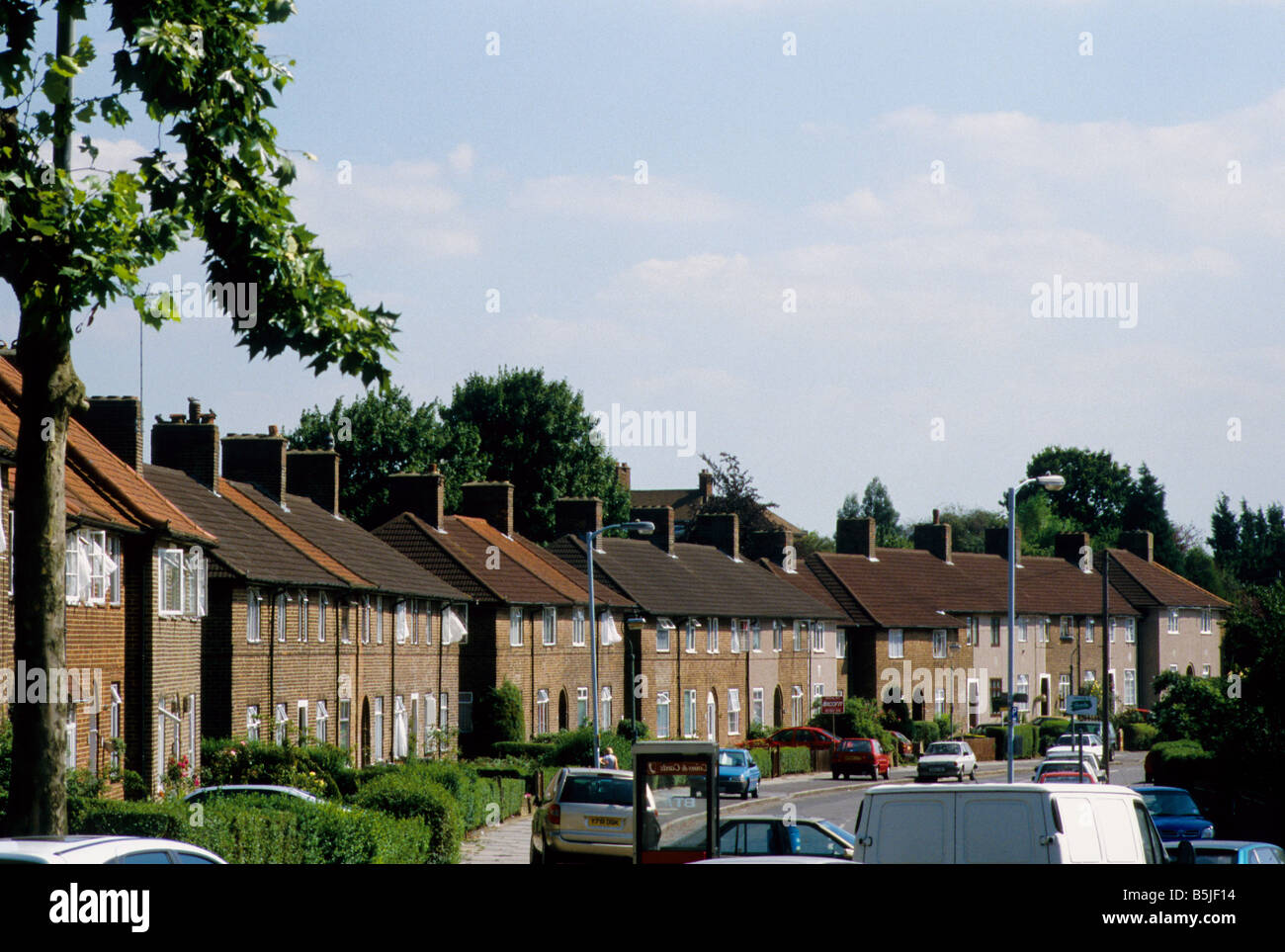 Visualizza in basso Southover, Downham station wagon, costruito 1924-38, LCC, London County Council, più di 7000 case. Cottage station wagon. Foto Stock