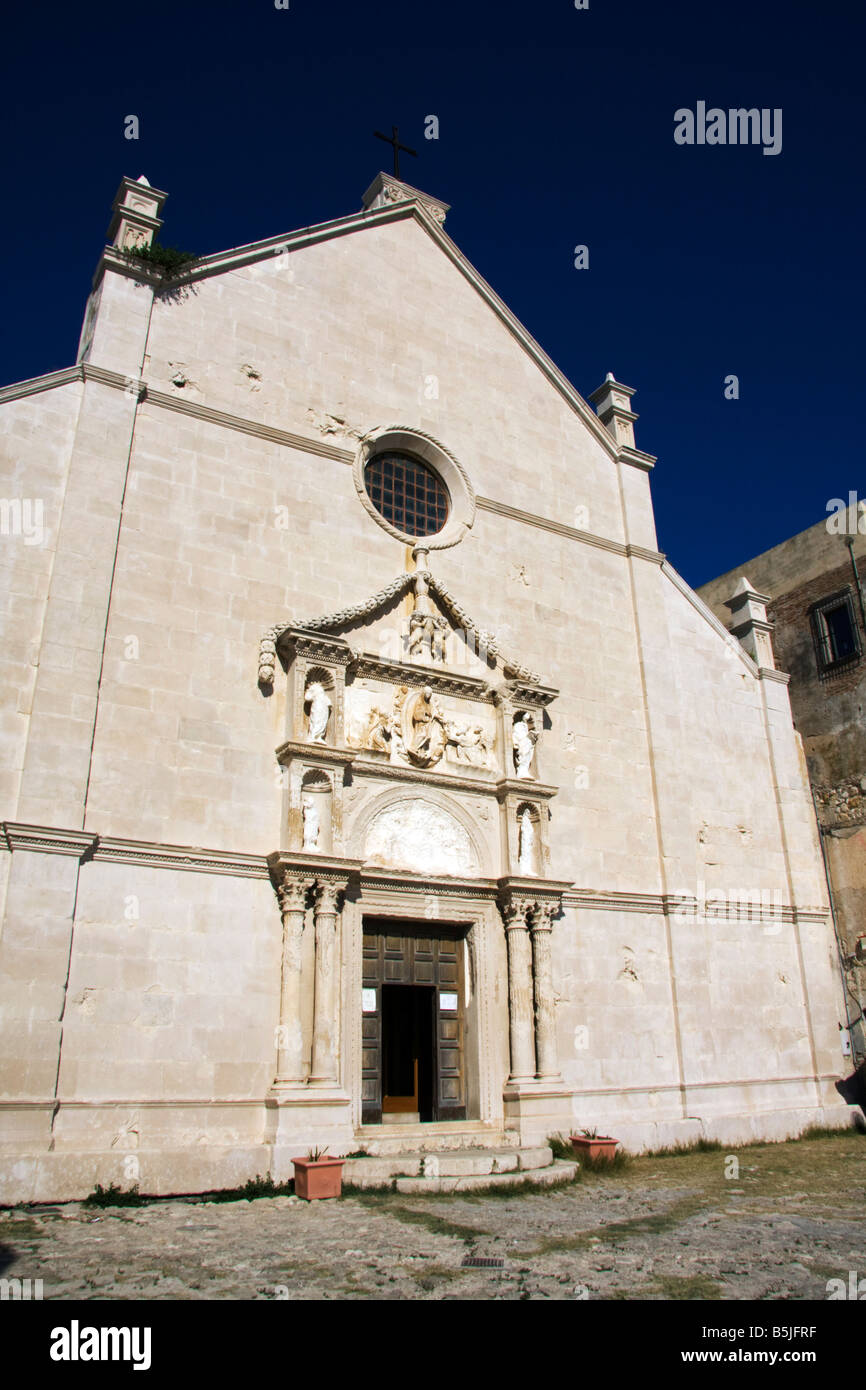 St Mary Abbazia di Santa Maria a Mare isola di San Nicola Tremiti Gragano puglia italia Foto Stock