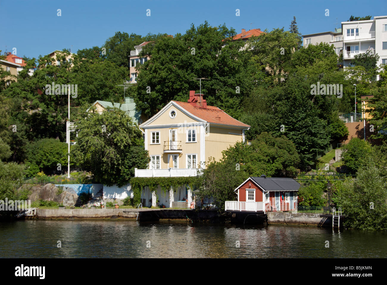 Waterside house Kungsholmen Stoccolma Svezia Foto Stock