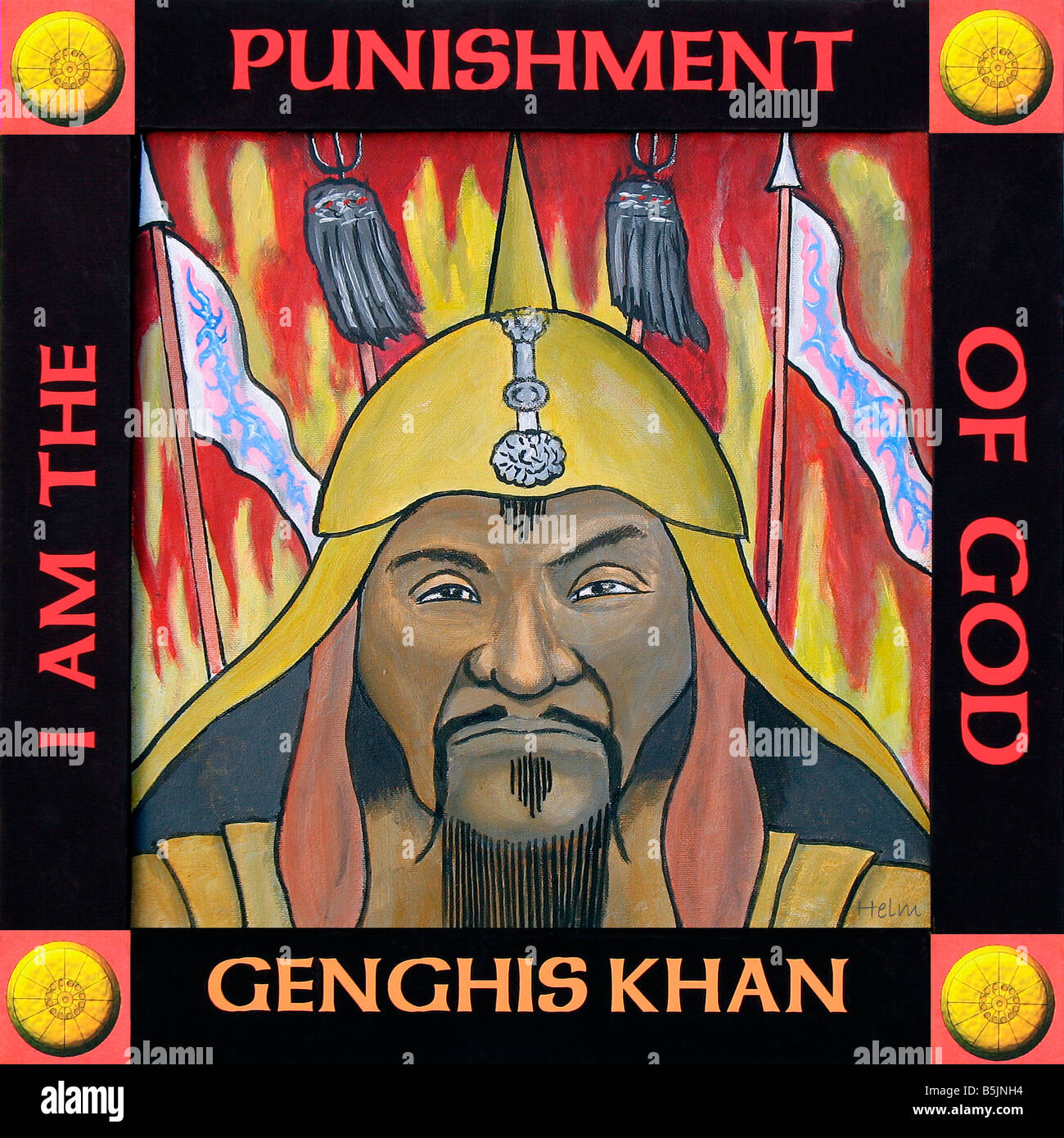 Ritratto di Gengis Khan Foto Stock