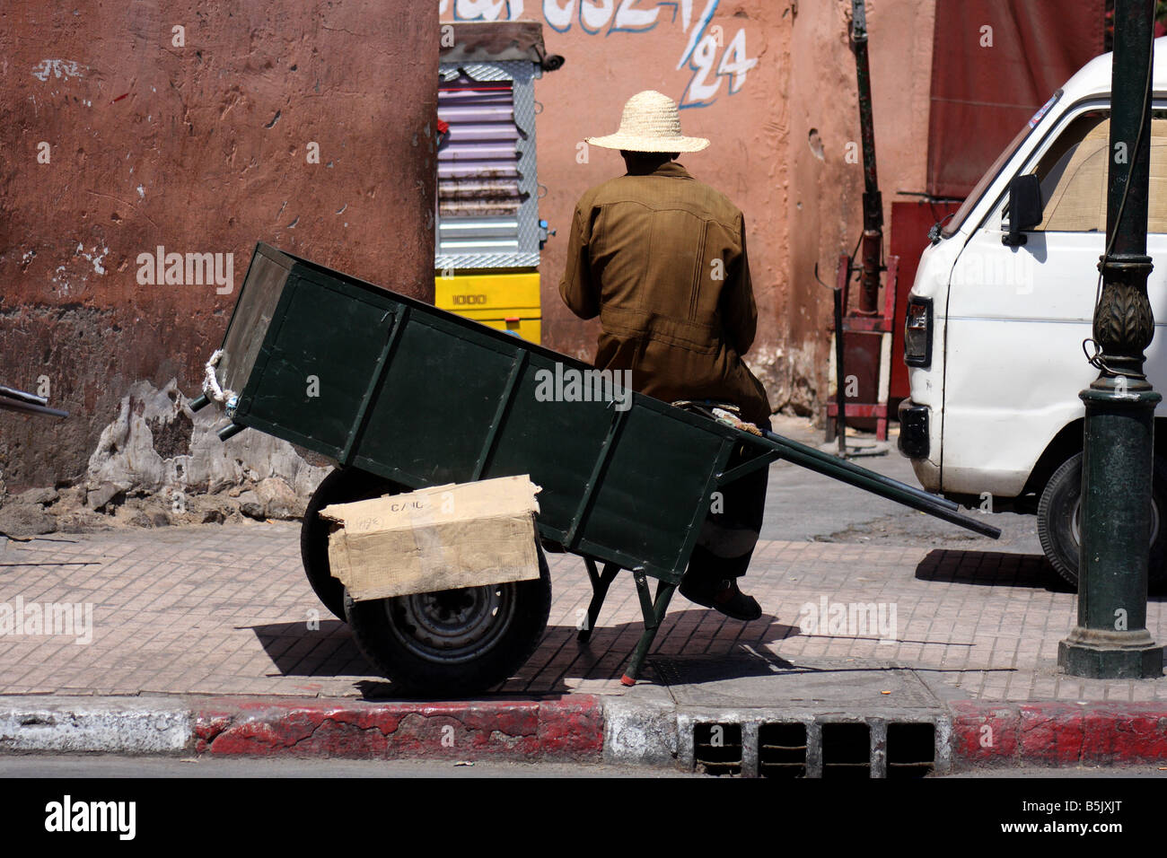 Street Trader, Marrakech Foto Stock