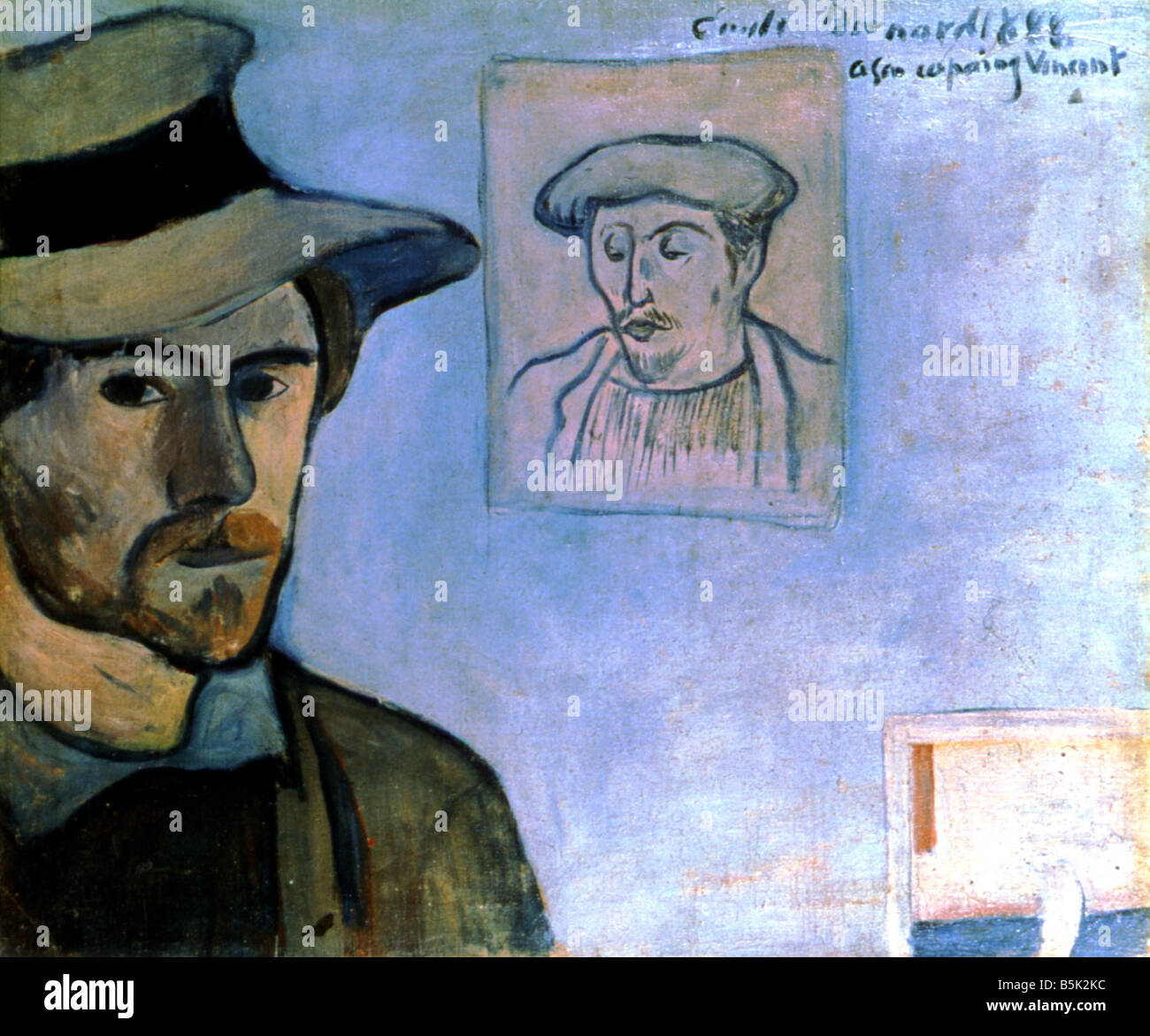 Bernard, Self-portrait dedicata a Vincent Van Gogh Foto Stock