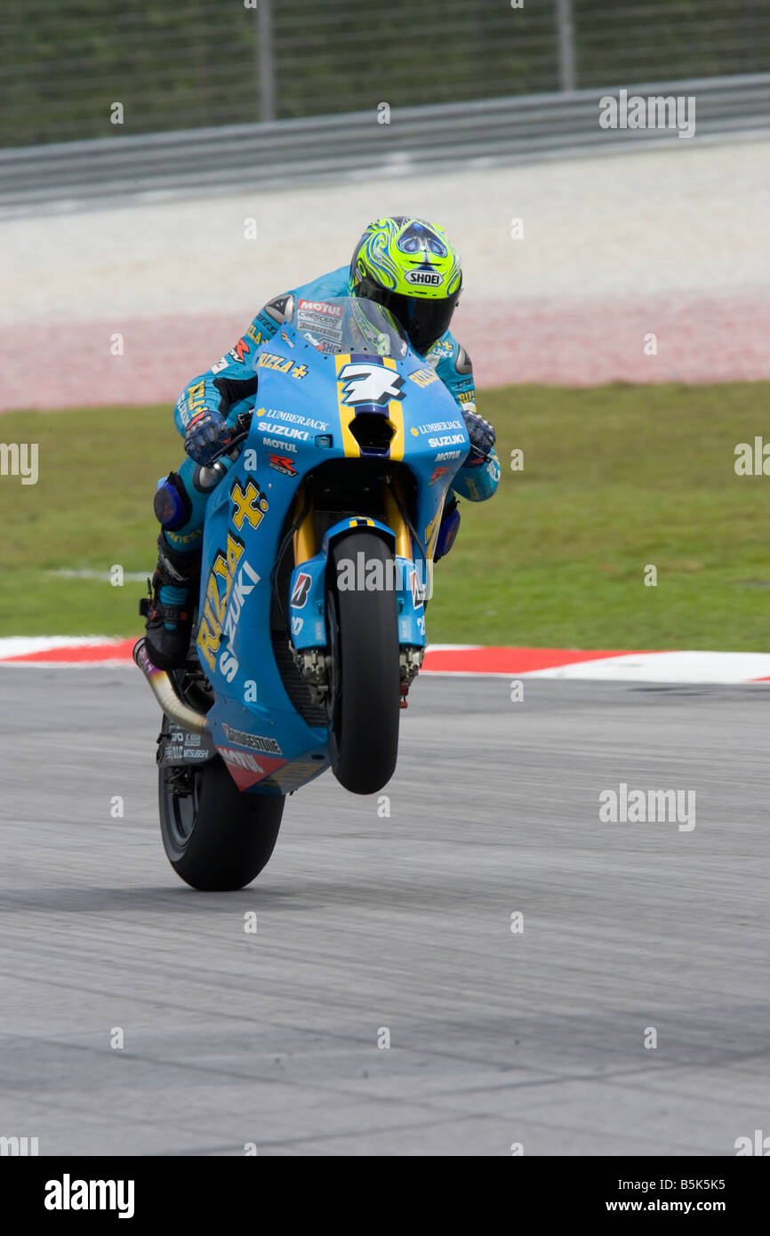 Australiano Chris Vermuelen della Rizla Suzuki Motogp al 2008 Gran Premio Polini della Malesia a Sepang Malaysia 17 Ottobre 2008 Foto Stock