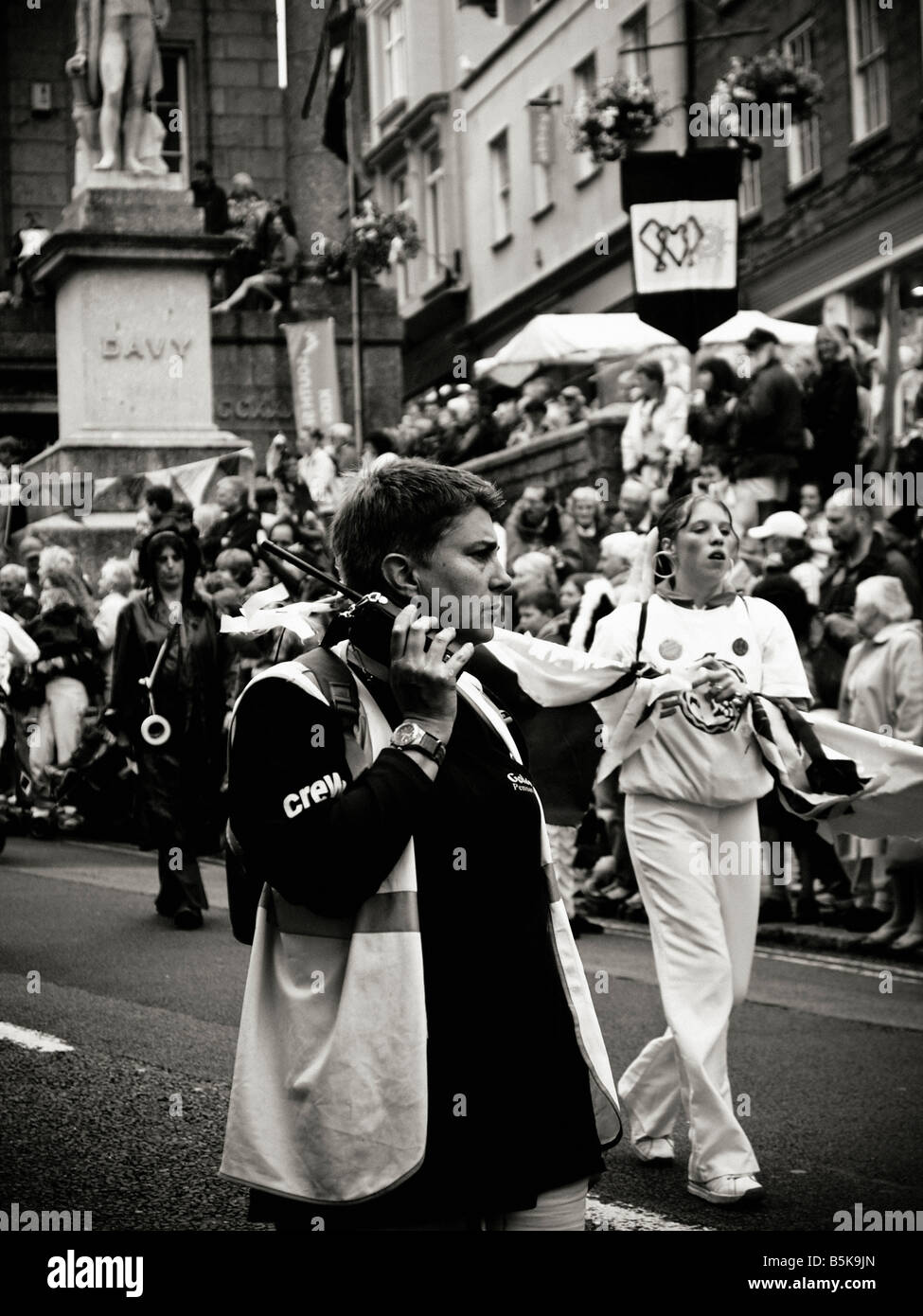 Steward al giorno Mazey, parte del festival di Golowan in Penzance, Cornwall Foto Stock