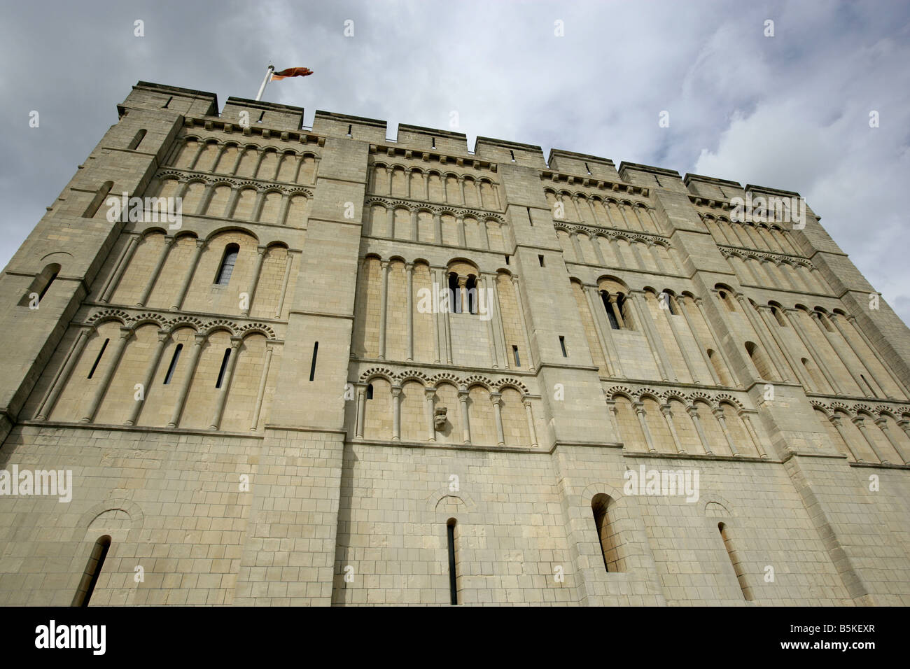 Città di Norwich. La facciata sud del castello di Norwich Museo e Galleria d'arte. Foto Stock