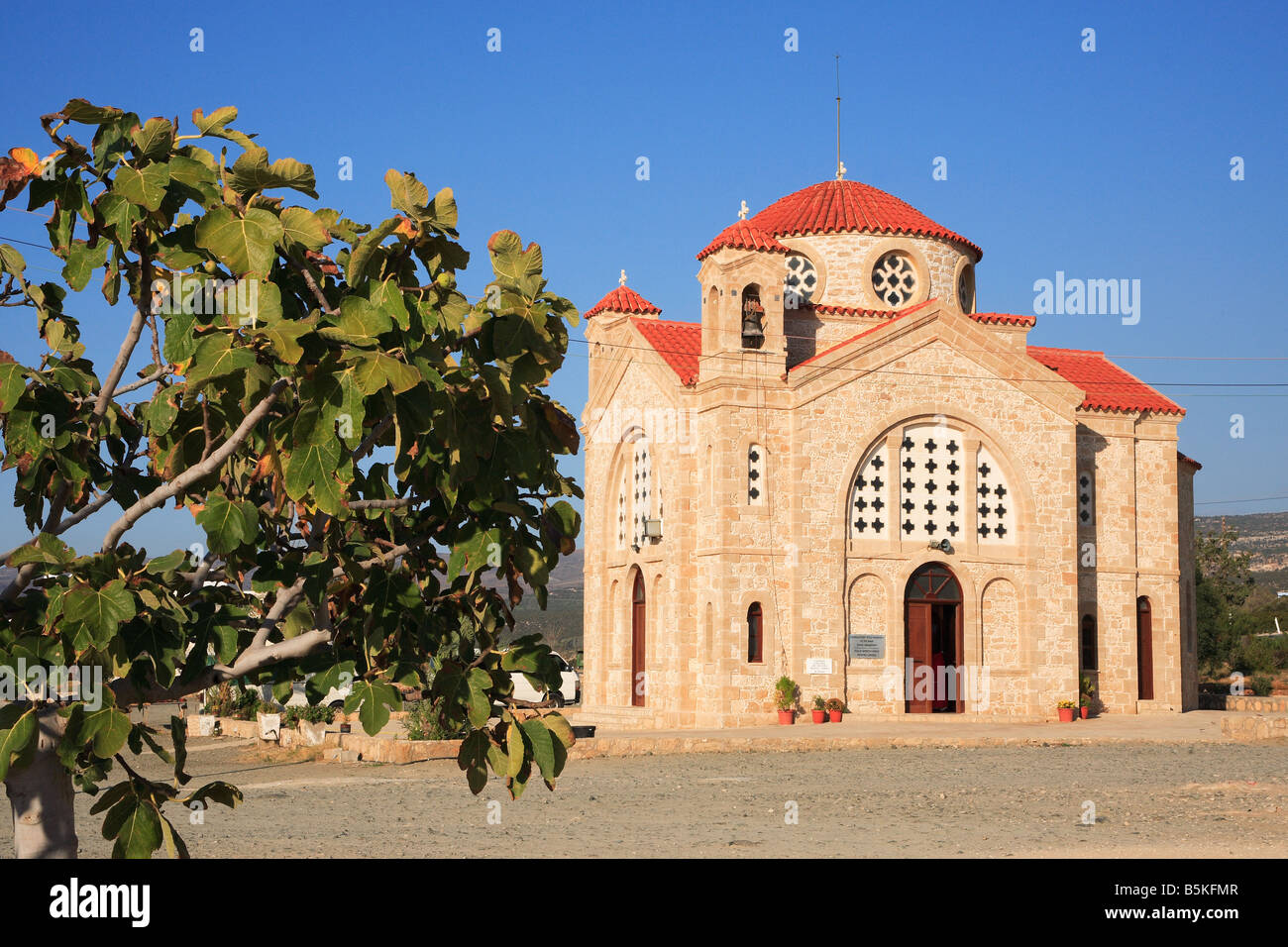 Agios Georgios tis Pegeias Chiesa, Cape Drepanum Drepano , sulla costa occidentale di Cipro Foto Stock