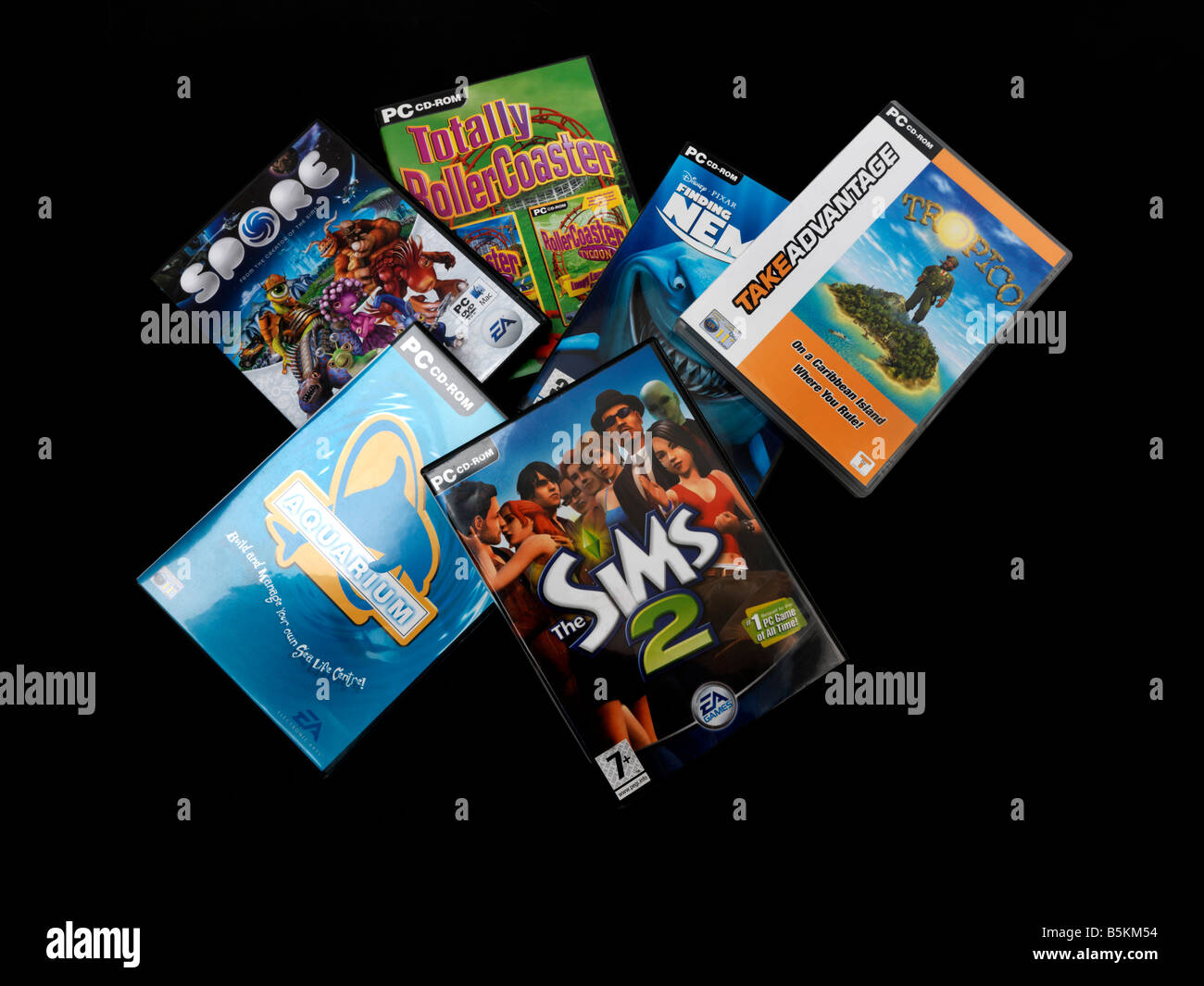 Una selezione di giochi per computer Foto Stock